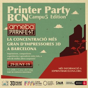 Printer Party Barcelona 2019 banner